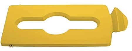 Rubbermaid Commercial Products Slim Jim Recycling Station Yellow Mixed Recycling Lid 2007883