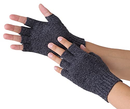 Prettystern Damen Herren Kaschmir-Wolle Halbfinger kurzfinger-handschuhe Handschuhe Handstulpen