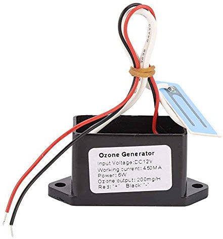 Diyeeni Generador de ozono de 200 MG/h, purificador de Aire para Bricolaje, Mini Aire Fresco, generador de ozono DC 12V para purificadores de Agua/Aire domésticos