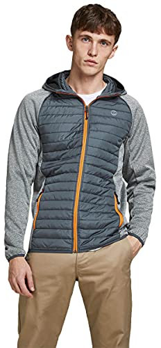 JACK & JONES Herren JjemGewatteerde Noos Jacke 12182242,Grey Melange,S