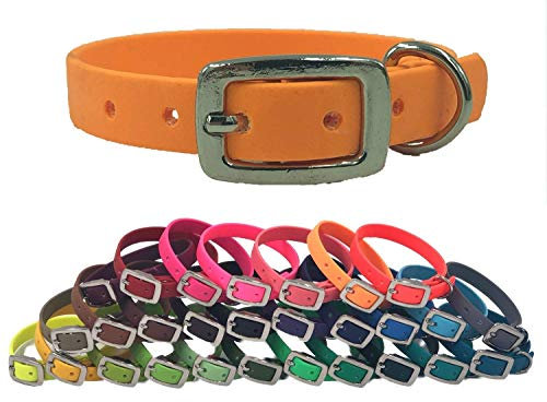 Biothane Beta Halsband Halsung Welpenhalsband mit Dornschnalle rund, Breite: 13mm, 3 Größen, viele Farben!