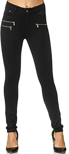 Elara Damen Stretch Hose Skinny Fit Jegging Chunkyrayan H86 52 (6XL)