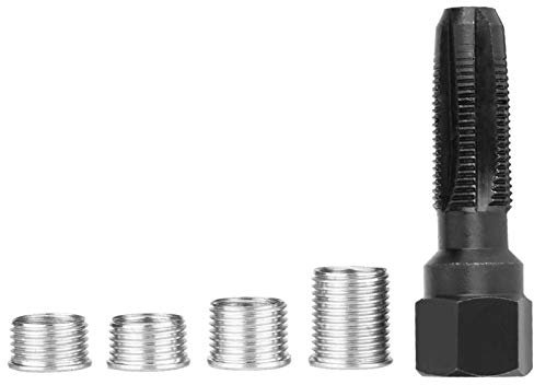 Inserts De Bougie D'allumage, 5 Pièces Outil De Réparation De Filetage De Bougie, Bougie D'allumage Kit De Taraud De Réparation De Re-Filetage En Acier Au Carbone, Kit D'insert