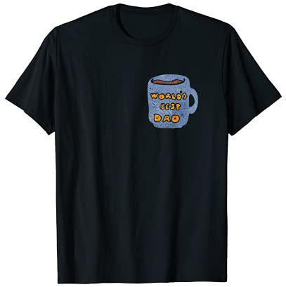 Best Daddy Shirt Worlds Best Dad Ever Mug Design Pocket Tee T-Shirt