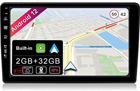 JOYX Android 12 Autoradio mit 2.5D Passt für Audi A4 (2003-2011) - Rückfahrkamera Canbus KOSTENLOS - [2G+32G] - 9 Zoll 2 Din - Unterstützen DAB Lenkradsteuerung 4G WiFi Bluetooth Carplay Android Auto