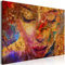 decomonkey Bilder Abstrakt Frau 120x80 cm 1 Teilig Leinwandbilder Bild auf Leinwand Vlies Wandbild Kunstdruck Wanddeko Wand Wohnzimmer Wanddekoration Deko Mund Textur