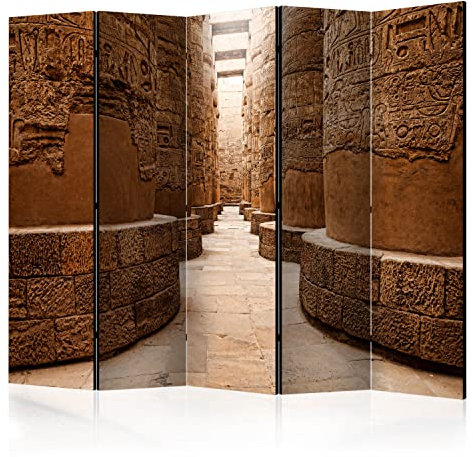 murando Akusticher Raumteiler Architektur 225x172 cm beidseitig auf Vlies-Leinwand Bedruckt Trennwand Spanische Wand Sichtschutz Raumtrenner Design Skulptur Antike Ägypten d-B-0156-z-c
