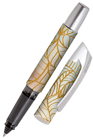 Online Rollerball Campus Golden Leaves | Patronen-Rollerball mit ergonomischem Griffstück | Standard-Tintenpatronen | für Rechts- und Linkshänder | für Schule, Uni, Vielschreiber