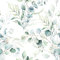decomonkey Fototapete selbstklebend Tapetenrolle 10 m Tapete Vliestapete Deko Panel Modern Design Wanddeko Wohnzimmer Schlafzimmer Wandtapete | Design Weiß Blumen Natur Pflanzen Laub Grün Blätter Blau