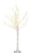 HOMCOM 4ft Artificial White Birch Tree Light with Warm White Pre-Lit LED Light for Indoor and Covered Outdoor Use