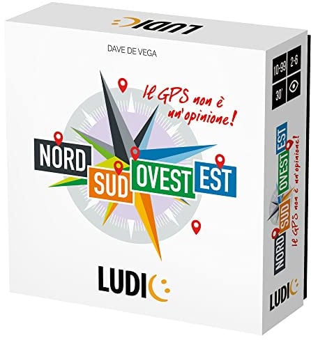 Ludic Nord Südwest Ost GPS ist Keine Meinung It53481 Familienspiel für 2-6 Spieler Made in Italy