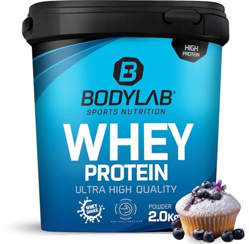 Bodylab24 Whey Protein Pulver, Blaubeer-Muffin, 2kg