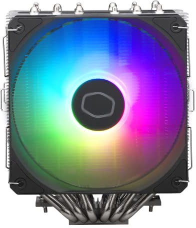 Cooler Master Hyper 620S Dual Tower CPU Air Cooler, ARGB Sync, 120mm PWM Fan, 6 Copper Direct Contact Heat Tubes, 154.9mm Height, Silver