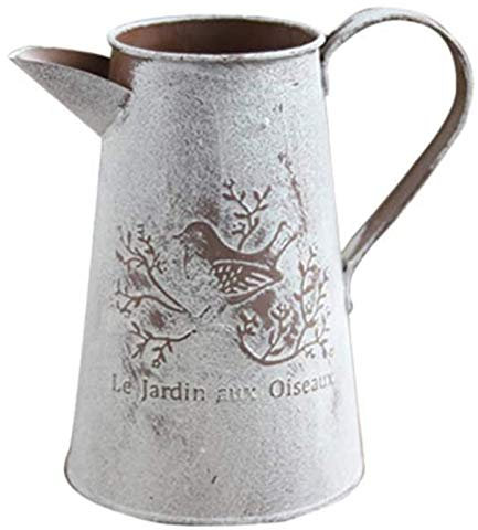 Oewnvmd Watering Can Vase French Jug Home Decoration Garden Decoration Vase Flower Arrangement Iron Flower Making Gardening 17cm