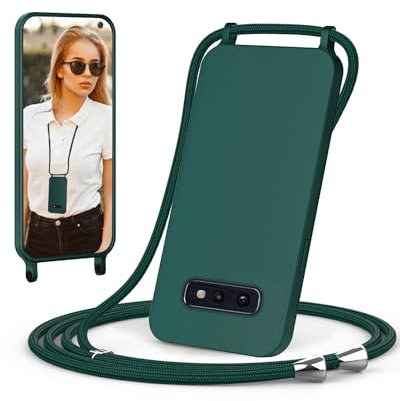 ScandiCasis Handykette für Samsung Galaxy S10e Hülle mit Band, Handyhülle mit Schnur zum Umhängen, weiche TPU Silikonhülle mit Band [verstellbar] [abnehmbar] Halskettenhülle für Samsung S10e