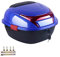 Motorrad-Tour-Heckbox, KIMISS Kofferraum-Gepäck-Top-Lock-Aufbewahrung Heckbox Helm-Gepäck-Aufbewahrung Topcase Große Kapazität Universal für Elektromobile (Schmuck Blau Große