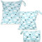 ABirdon 3 Pièces Sac à Couches Lavables,Sac de Couche Réutilisable, et imperméables pour Les Couches de bébé, Les Voyages et la Plag