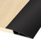 Self-Adhesive Laminate Door Threshold 70mm(W)*1m(L), PVC Floor Transition Strip for Tile, Wood, Doorways - Black