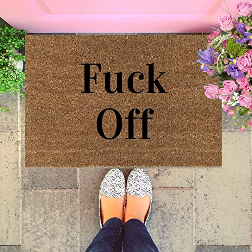 Fuck Off Doormat Front Entrance Door Mat for Indoor and Outdoor Entrance Mat Bedroom Mat Anti-slip16x24 Inches Halloween