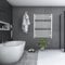 700mm Wide Chrome Heated Towel Rail Radiator Straight Flat Bathroom Warmer Rack Central Heating Turkish Zone (700mm Wide x 800mm Height)