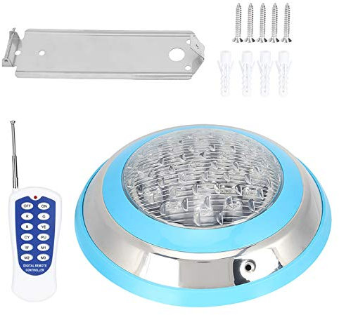 24W 24LED Luz Subacuática Control Remoto Iluminación De Piscina Impermeable - Luces LED Para Piscina Enterrada - Luces De Piscina Que Cambian De Color - Lámpara Sumergible Para Piscina Para Ambiente N
