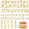 91 Stück Gold Alphabet Nummer Acryl Kuchen Deko 0-9 Und A-Z Verspiegeltes Kuchenaufsatz für Geburtstagskuchen Jubiläum Party