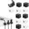 FENGCHUANG 12 Stück Kabelhalter Kabelclips, Starke Klebrigkeit Kabelhalter Schreibtisch, Feder Kabelklemmen Selbstklebend, Kabel Organizer für Netzkabel, USB Ladekabel, HDMI Kabel Usw