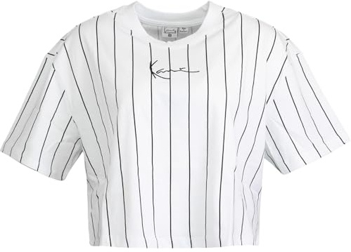 Karl Kani Pinstripe Women Shirt (DE/NL/SE/PL, Alphanumerisch, M, Regular, Regular, White/Black)