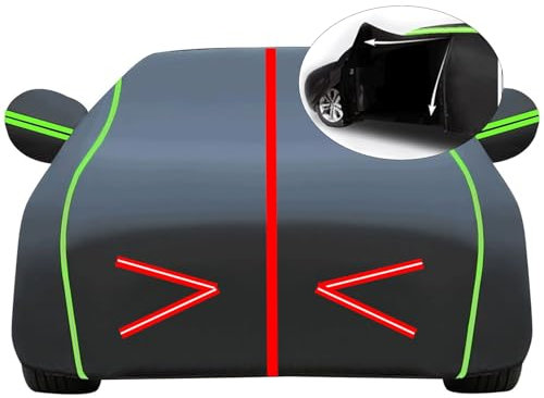 Hagelschutzplane Auto Für FIAT 500, Autoabdeckung Outdoor, Autogarage Abdeckung Wasserdicht, Auto Abdeckplane Atmungsaktiv, Widerstandsfähig gegen UV-Strahlen und sauren Regen (Color : D, Size : Add