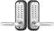 ANNFUZ Mechanical Keyless Entry Door Lock with Keypad, Double-Sided Keypad Door Lock Lever, Combination Front Door Lock Handle Set, Gate Lock for Outdoor Fences,Garden,No Battery Needed (Pearl Chrome)
