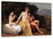 MOBYAT Alexander Ivanov Apollo, Giacinto e Ciparisso suonano e cantano Dipinto a olio su tela Estetica Immagine artistica da parete 75x50cm(30x20 pollici) cornice interna