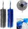 EHOTER Flexible Fan Dusting Brush 2024 Non-Disassembly Fan Cleaning Brush Bendable Fan Cleaner Dust Brush Cobweb Corner Brush Microfiber Duster for Sewer Screen Window Blinds Gaps (Blue+Grey)