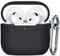 Ouwegaga Compatible for AirPods 4th Generation Case 2024- Full Body Protective Case, Shock-Resistant Silicone Case Cover Compatible with Apple AirPod 4 Case, Front LED Visible, With Carabiner, Black