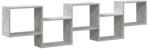 vidaXL Würfelregal 5 Fächer Betongrau Holzwerkstoff
