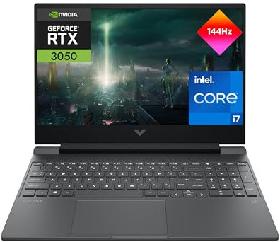 HP Victus 15-fa2003ns - Ordenador portátil Gaming de 15.6 FHD (Intel Core i7-13620H, 16GB RAM, 512GB SSD, NVIDIA GeForce RTX 3050, FreeDOS) Black- Teclado QWERTY Español