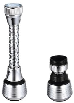 4 Pezzi Aeratore Rubinetto Cucina, Rompigetto Rubinetto Cucina - 360° Rubinetto Rotante Extender con 2 Modalità Aeratore Filtro Anti-spruzzo, Rubinetti Lavello Filtro Rompigetto(15cm x 2 + 6cm x 2)