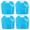 HuangXinyu 4 Pcs Bidon Eau 5 L, Jerrican Eau 5L, Bidon à Eau Pliable avec Couvercle, Sac d'eau Pliable, Bidon d'eau Flexible, Poche d'eau Portable, Conteneur d'eau, Reservoir Eau pour Camping Voyage