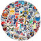 100 Stück Hockey Puck Aufkleber, Ice Hockey Stickers, Vinyl Wasserdichte Graffiti Aufkleber für Skateboard Auto Laptop Gitarre, Jugendliche Kinder