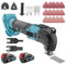 Cordless Multi Tool,Oscillating Tool-18V Multi-Use Cutting and Sanding,for Wood, Plastic, Compatible with Makita 18 V(2x3.0Ah Battery)