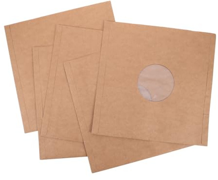 12-zoll Schallplattenschutzhüllen aus Papier mit Mittelfolie 5 Stück | Vinyl Aufbewahrung, Wiederverwendbar und Universell Passend, für Home Use und Sammler