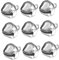 Cabilock 100 Stück Silberglockendekoration klimpern hängende Glocke Glockenspiel Dekorationen weihnachtsdeko Glockenanhänger aus Metall Bonbonfarbene kleine Glocke Silver