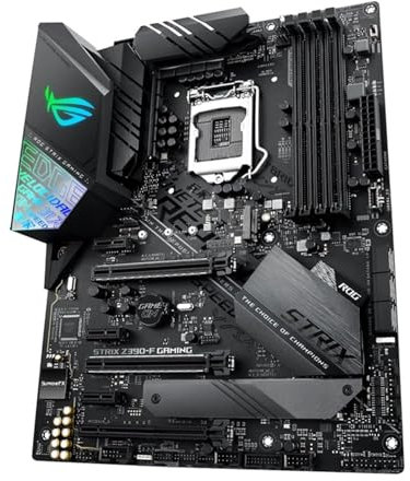 QWEOWW Carte mère Fit for ASUS ROG Strix Z390-F Gaming DDR4 Intel 8e 9e génération I9 I7 I5 I3 128 Go RGB CrossFireX Z390