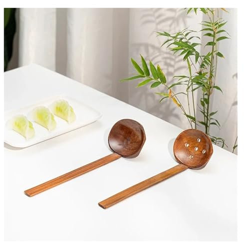 BoBoBn Japanese Wooden Spoon Set Korean Spoon Wooden Cutlery Spoons for Eat Korean Spoon Kitchen Utensils Accessories 2pcs