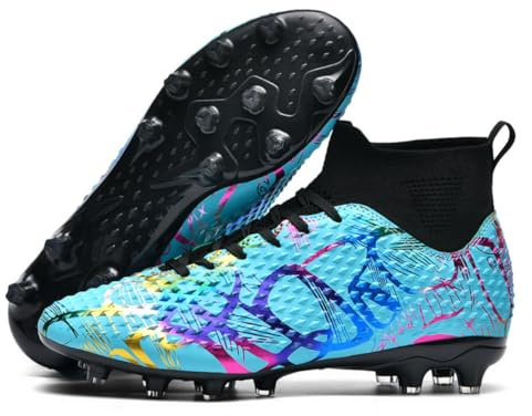 Xinghuanhua Fußballschuhe Herren High Top Jugendliche Professionelle Fussballschuhe Kinder Outdoor Sport Football Schuhe Kunstrasen Stollenschuhe Athletics Trainingsschuhe