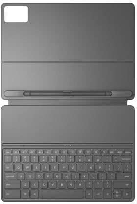 Lenovo Folio Keyboard per Idea Tab Plus, tastiera sottile con connessione magnetica istantanea, design leggero e alloggiamento per penna integrato – Grigio Luna