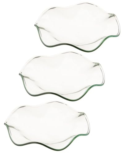 Generisch 3 Stück Ersatzschalen aus Klarem Glas Ø 88mm für Wachswärmer und Aromatherapie Duftlampen