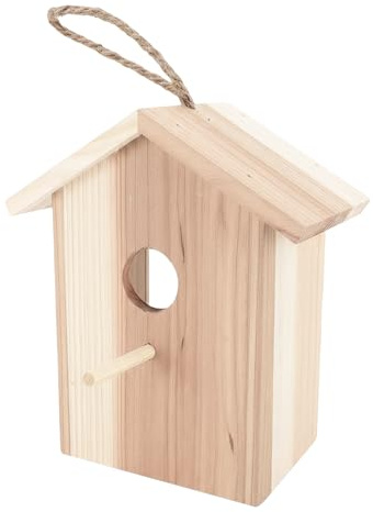 Vogelhaus Aus Holz gefertigte Hütte mit einem klaren Fenster