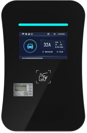 DAHEIM LADEN.DE Business PRO eichrechtskonforme Wallbox 22kW mit Typ 2 Steckdose mit App & Backend, BiDi-Ready, RFID & Roaming, 14a