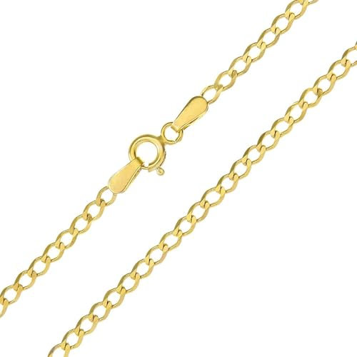 PRINS JEWELS 14 Karat 585 Gold Panzerkette Weit Gelbgold Kette - Breite 3.60 mm (50)