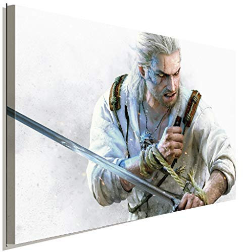 AK ART The Witcher III Leinwandbild Kunstdruck Wandbild Wanddeko Mehrfarbig XXL (40 x 30 cm)